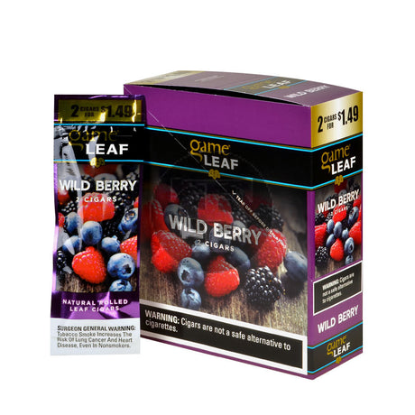 Game Leaf Wild Berry Cigarillos 2 for $1.49 15 Pouches of 2