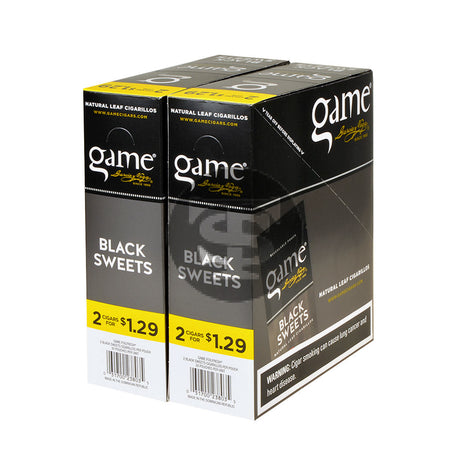 Game Vega Cigarillos Black Sweet Foil 2 for $1.29 30 Pouches of 2