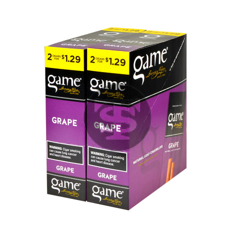 Game Vega Cigarillos Grape Foil 2 for $1.29 30 Pouches of 2