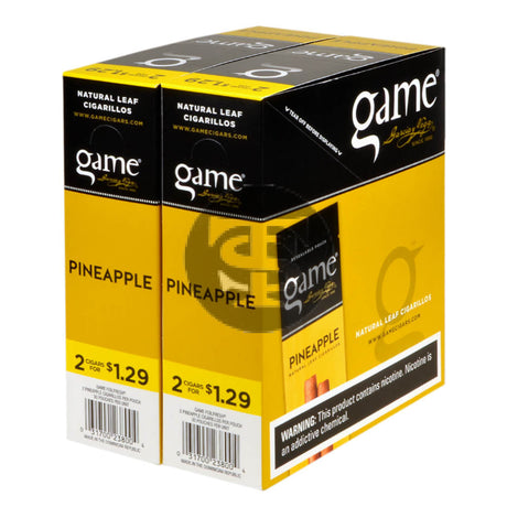 Game Vega Cigarillos Pineapple Foil 2 for $1.29 30 Pouches of 2