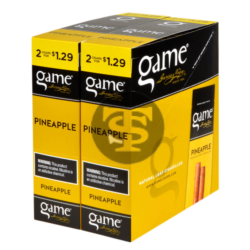 Game Vega Cigarillos Pineapple Foil 2 for $1.29 30 Pouches of 2