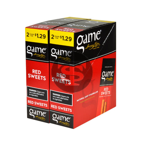 Game Vega Cigarillos Red Foil 2 for $1.29 30 Pouches of 2