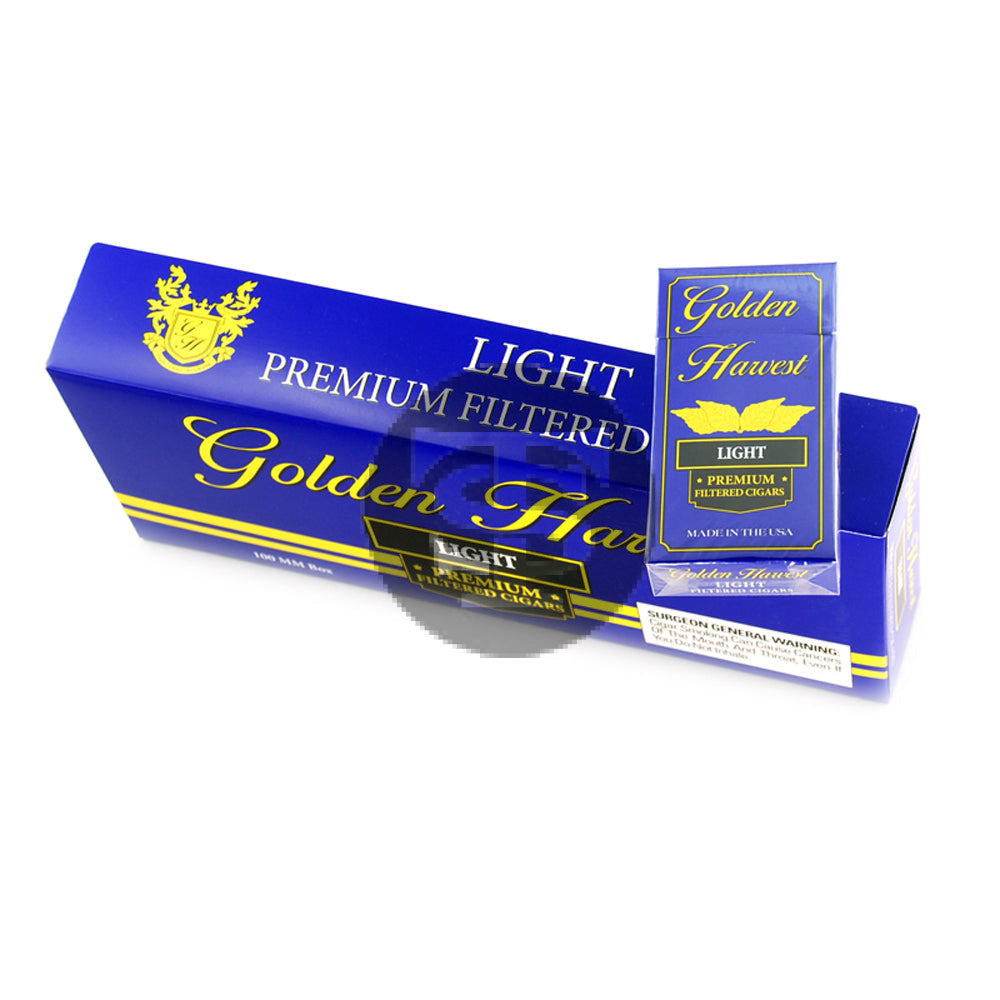 Golden Harvest Filtered Cigars Light 10 Packs of 20 1