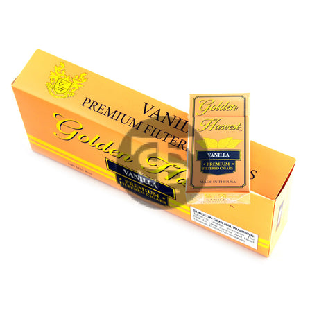 Golden Harvest Filtered Cigars Vanilla 10 Packs of 20 1