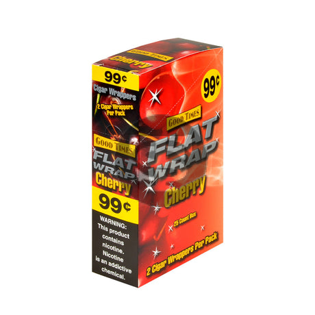 Good Times Cherry Flat Wraps Pre Priced 25 Pouches of 2