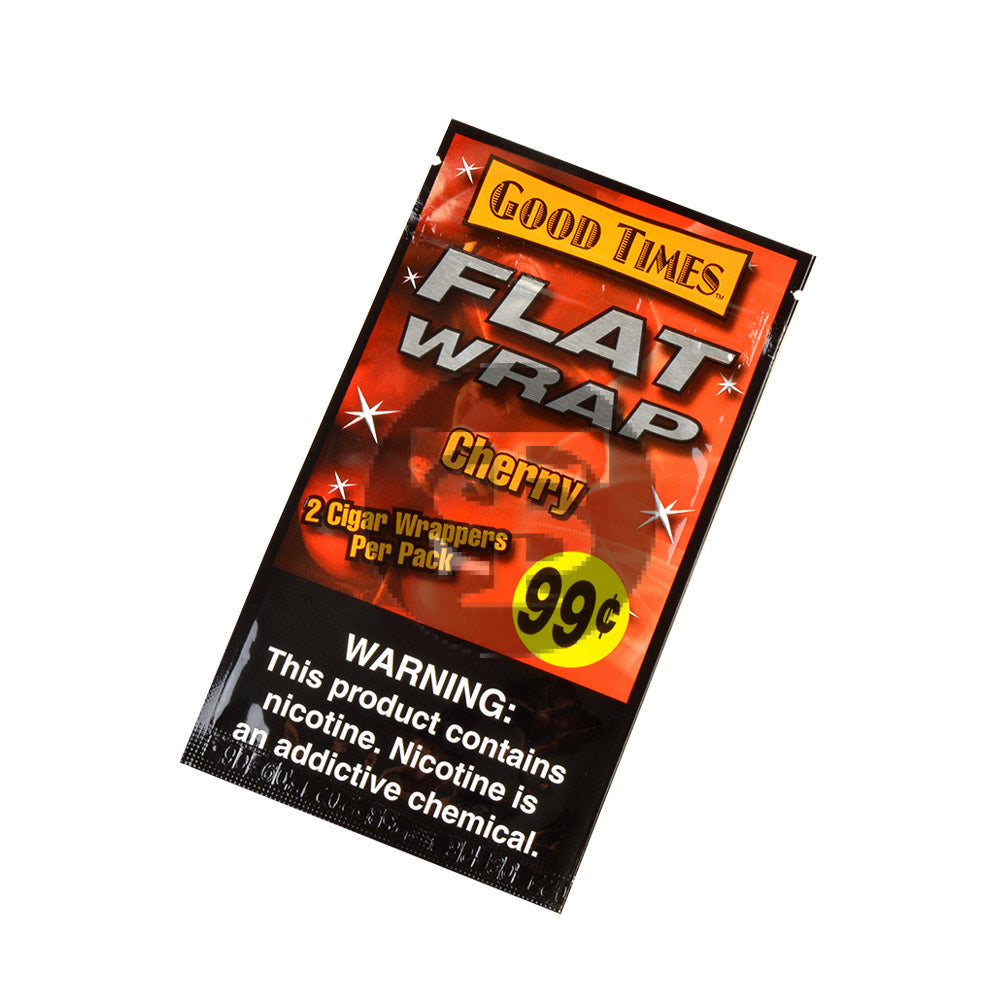 Good Times Cherry Flat Wraps Pre Priced 25 Pouches of 2