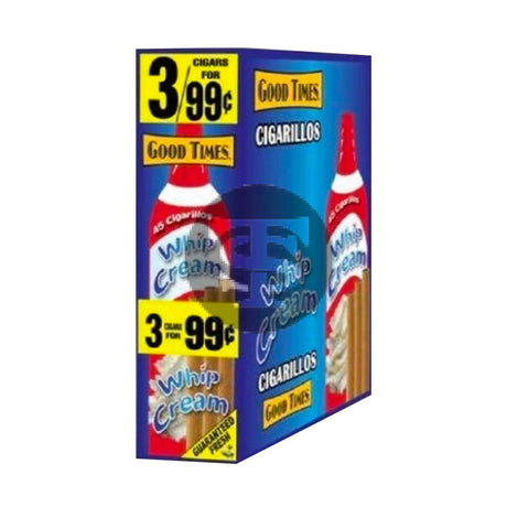 Good Times Cigarillos Whip Cream 3 for 99 Cents Pre Priced 15 Packs of 3 1