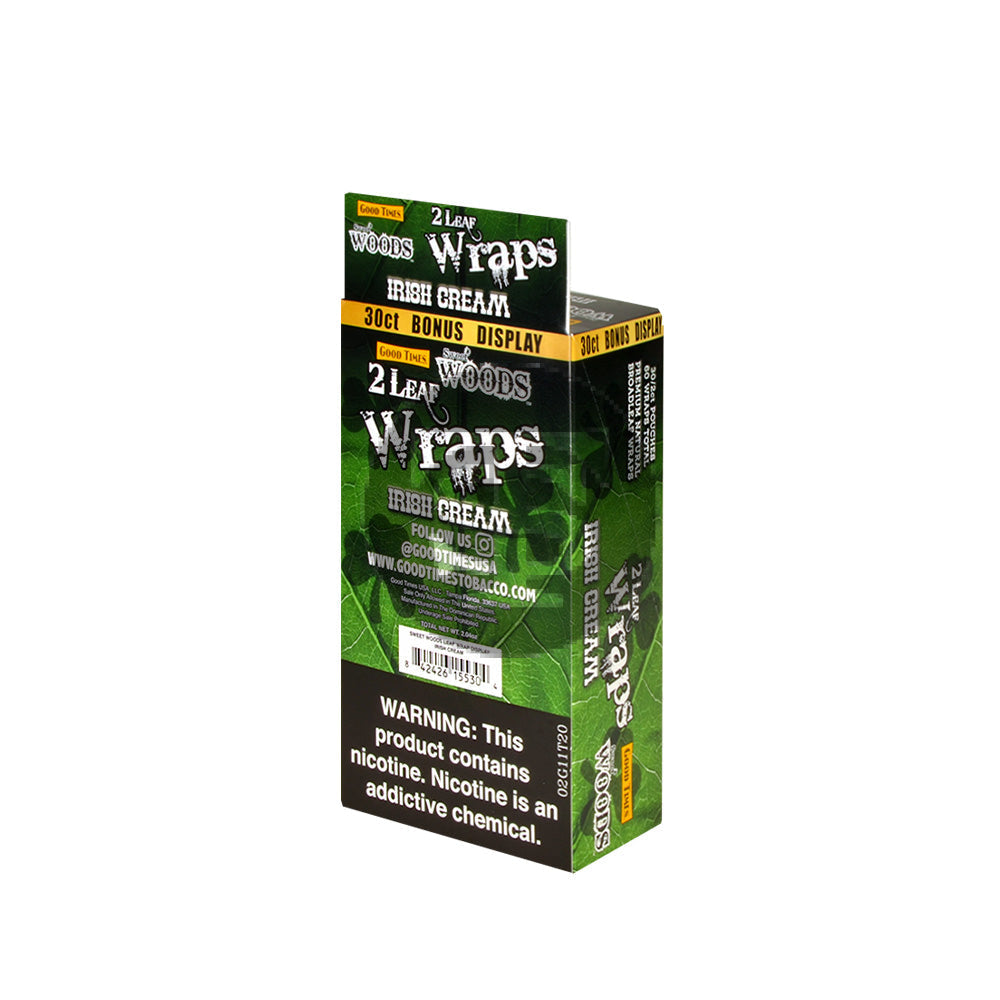 Good Times Sweet Woods Leaf Wrap Irish Cream 30 Pouches of 2 2