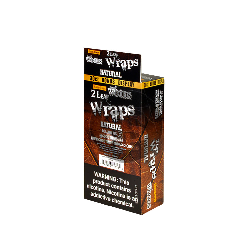 Good Times Sweet Woods Leaf Wrap Natural 30 Pouches of 2 2