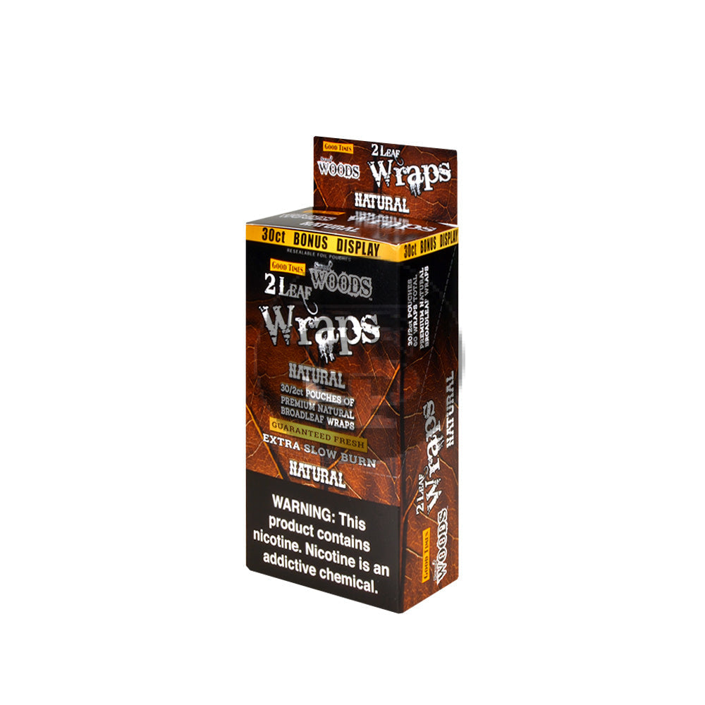 Good Times Sweet Woods Leaf Wrap Natural 30 Pouches of 2 1