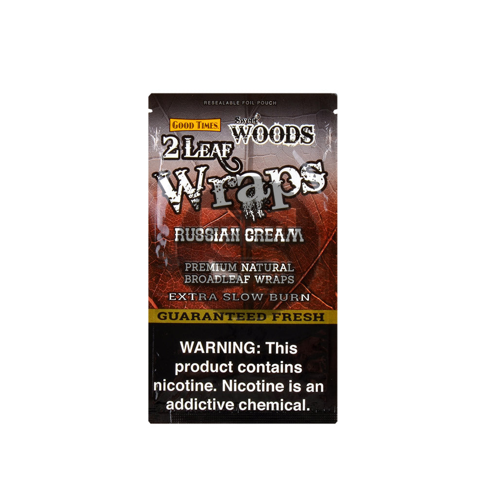 Good Times Sweet Woods Leaf Wrap Russian Cream 30 Pouches of 2 3