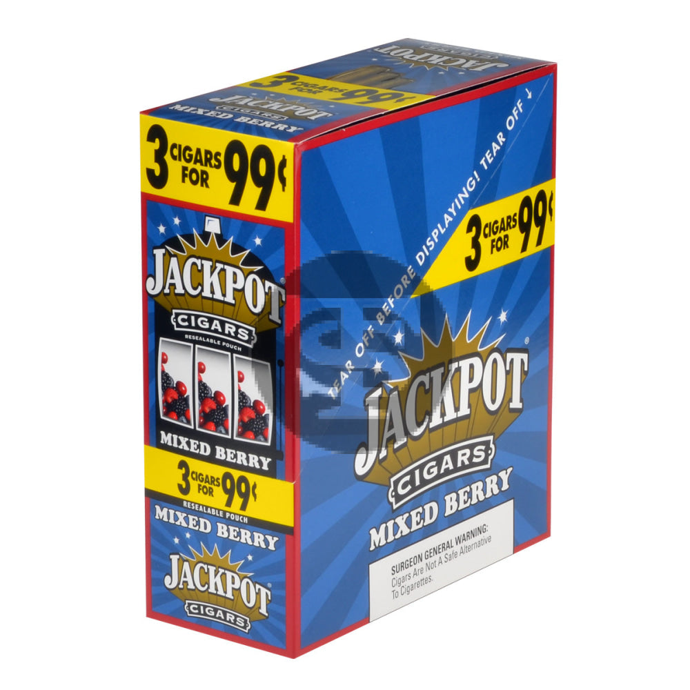 Jackpot Cigarillos Mixed Berry 99 Cents Pre Priced 15 Pouches of 3 1