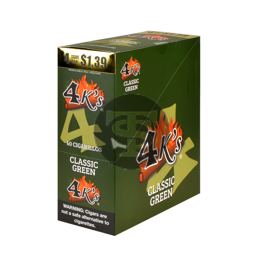 Kings Cigarillos 15 Packs of 4 Classic Green Pre-Priced $1.39