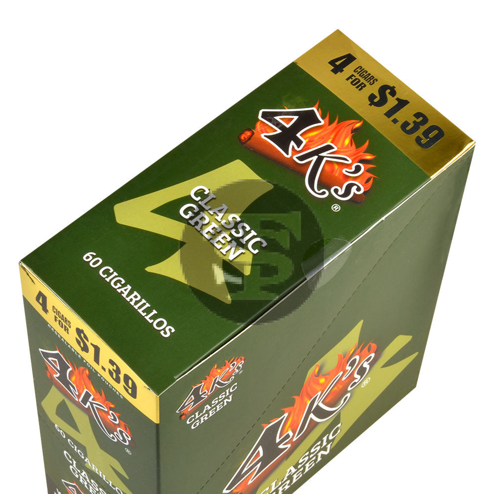 Kings Cigarillos 15 Packs of 4 Classic Green Pre-Priced $1.39