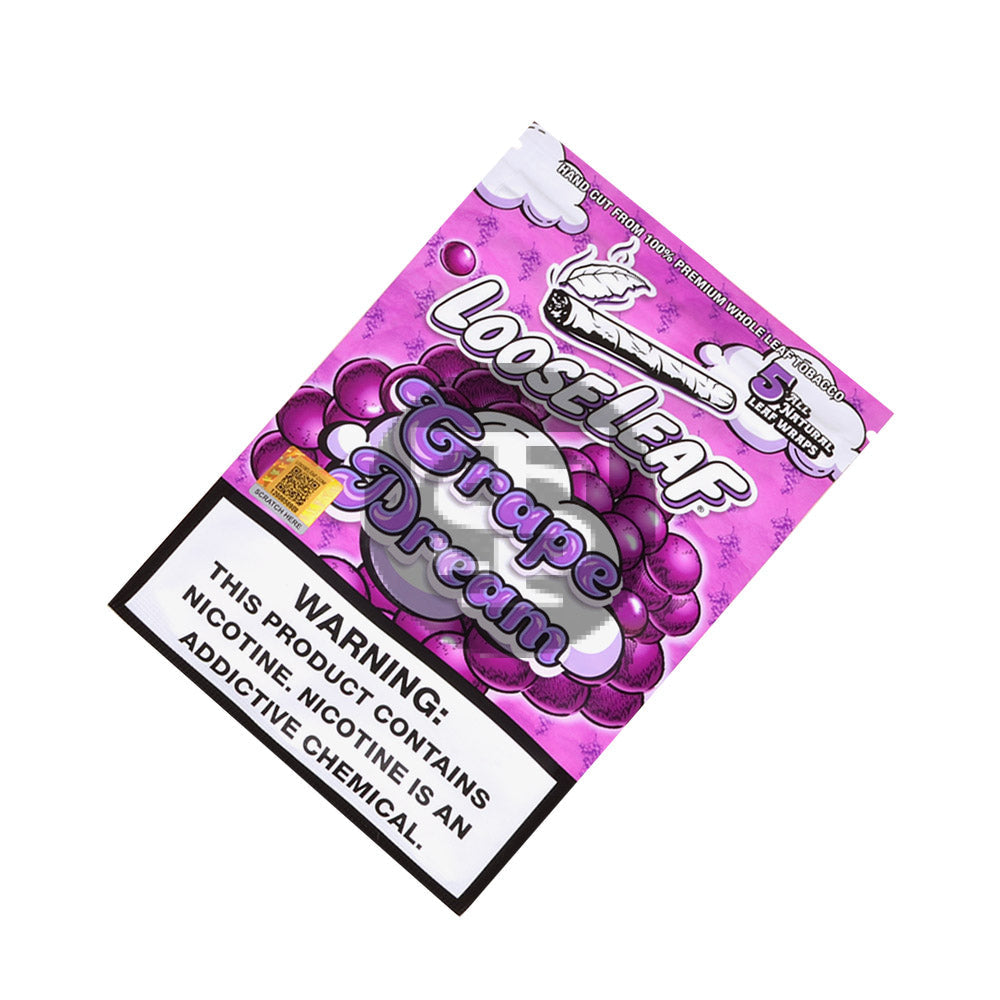 Loose Leaf Grape Dream wraps 8 packs of 5