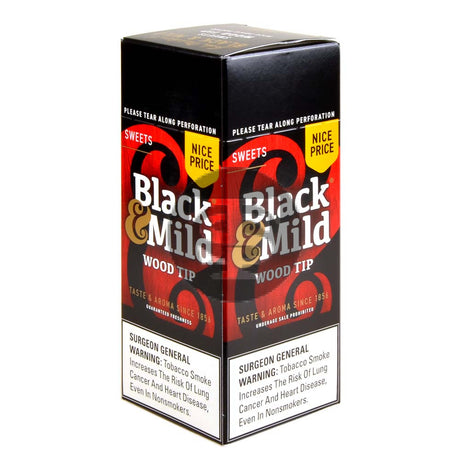 Middleton’s Black & Mild Nice Price Sweets Wood Tip Box of 25 Cigars