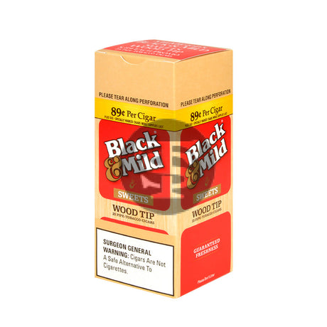 Middleton’s Black & Mild Sweet Wood Tip 89 Cents Box of 25 Cigars