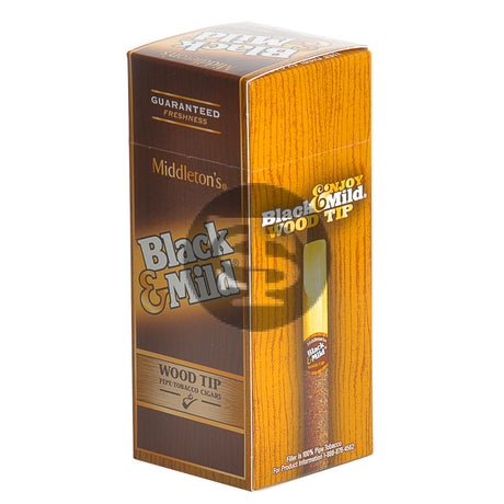 Middleton's Black & Mild Wood Tip Cigars Box of 25 1