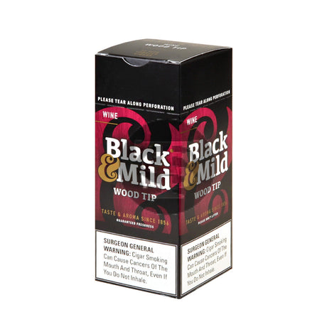 Middleton’s Black & Mild Wood Tip Wine Cigars Box of 25