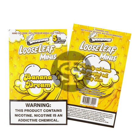 Mini Loose Leaf Banana Dream wraps 8 packs of 5