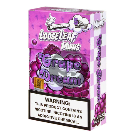 Mini Loose Leaf Grape Dream wraps 8 packs of 5