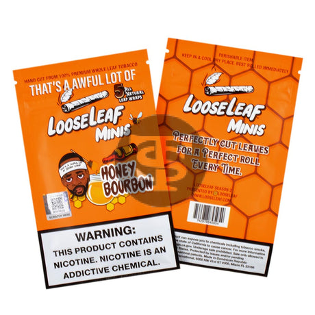 Mini Loose Leaf Honey Bourbon wraps 8 packs of 5