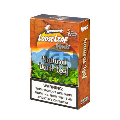 Mini Loose Leaf Natural Dark wraps 8 packs of 5