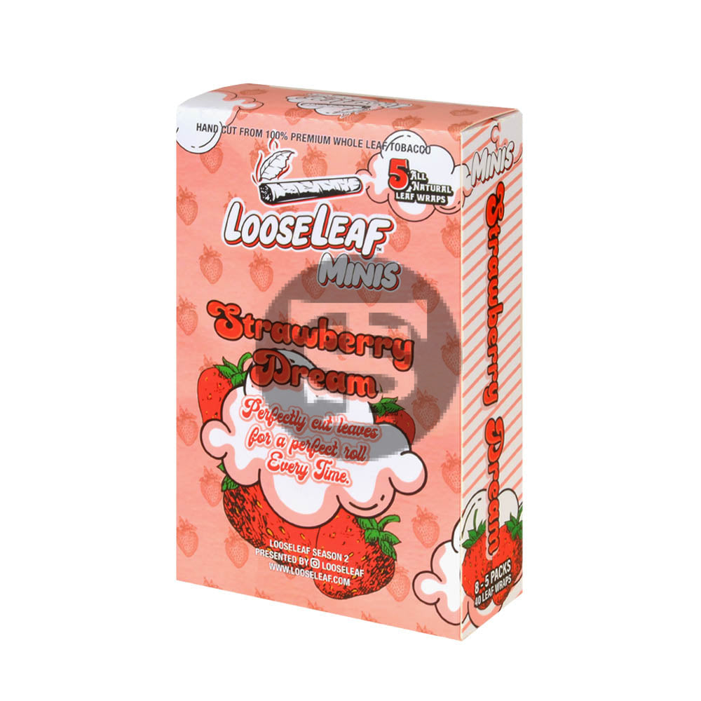 Mini Loose Leaf Strawberry Dream wraps 8 packs of 5