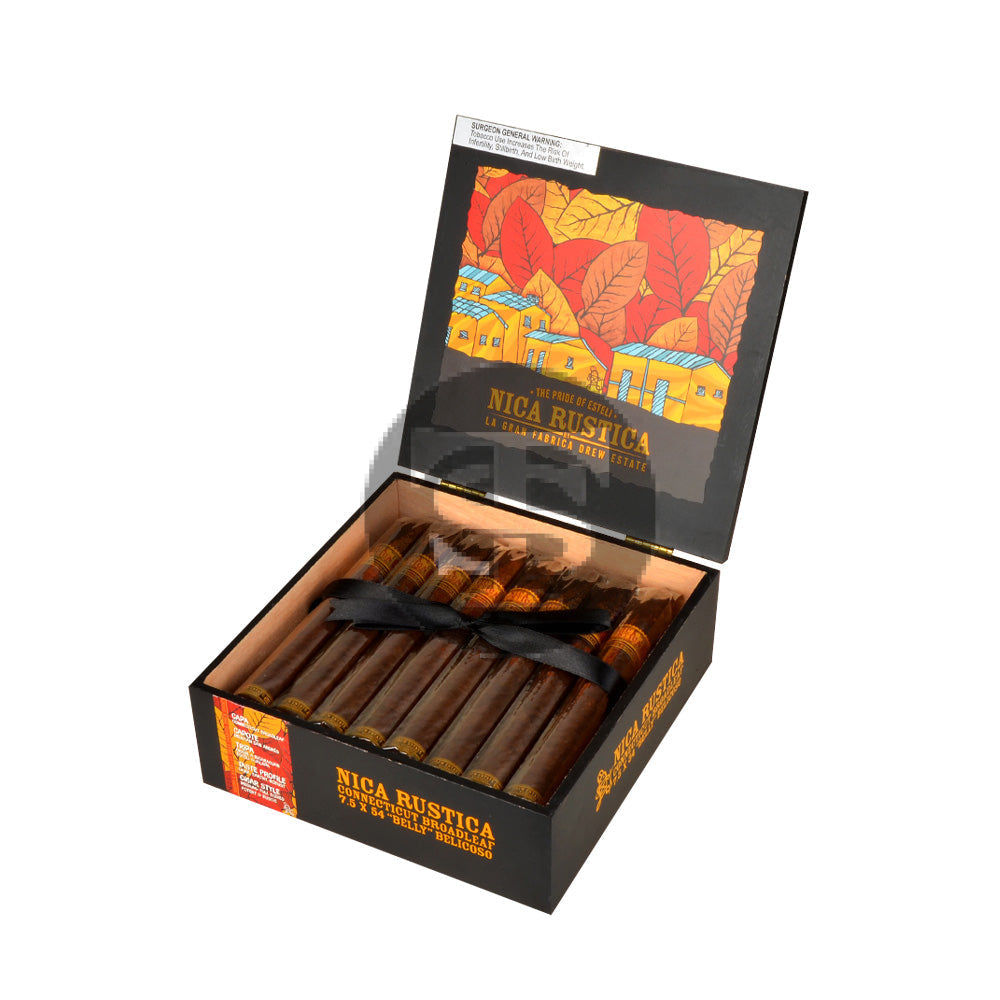 Nica Rustica Belly Belicoso Cigars Box of 25