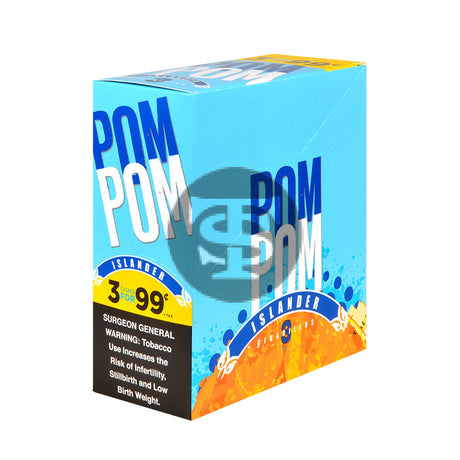 Pom Pom Cigarillos 99 Cent Pre Priced 15 Packs of 3 Cigars Islander