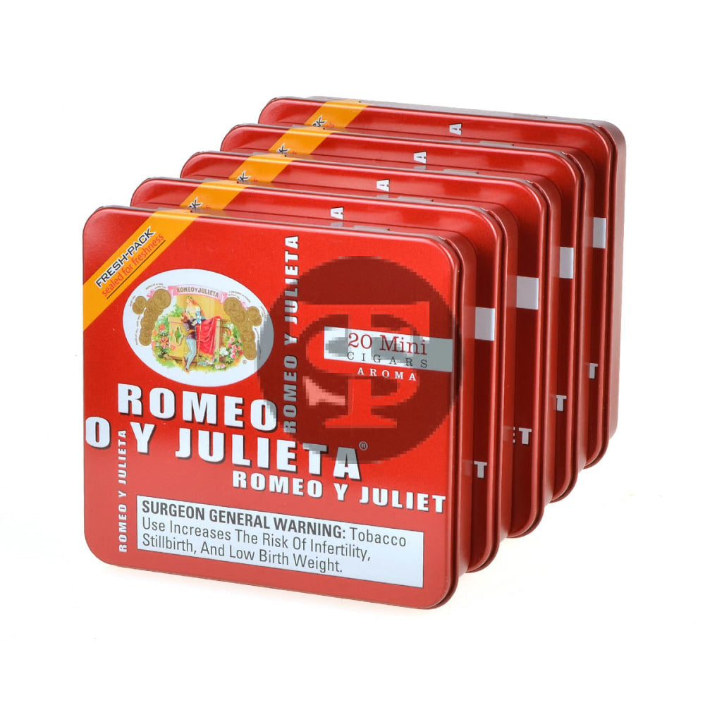 Romeo Y Julieta Mini Aroma Cigars 5 Tins of 20 1