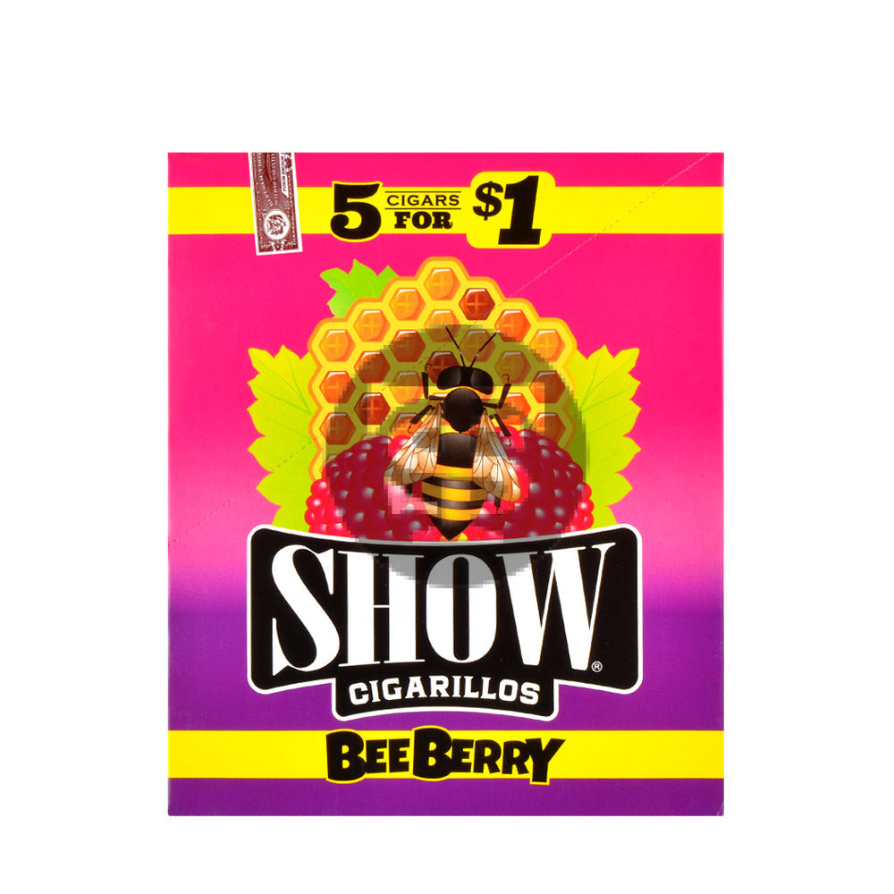 Show Cigarillos Bee Berry Pre Priced 15 Pouches of 5