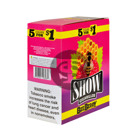 Show Cigarillos Bee Berry Pre Priced 15 Pouches of 5