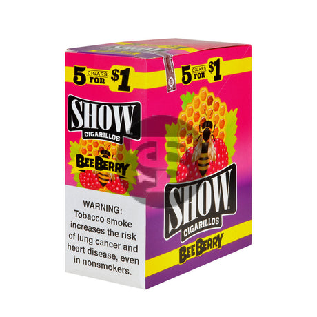 Show Cigarillos Bee Berry Pre Priced 15 Pouches of 5