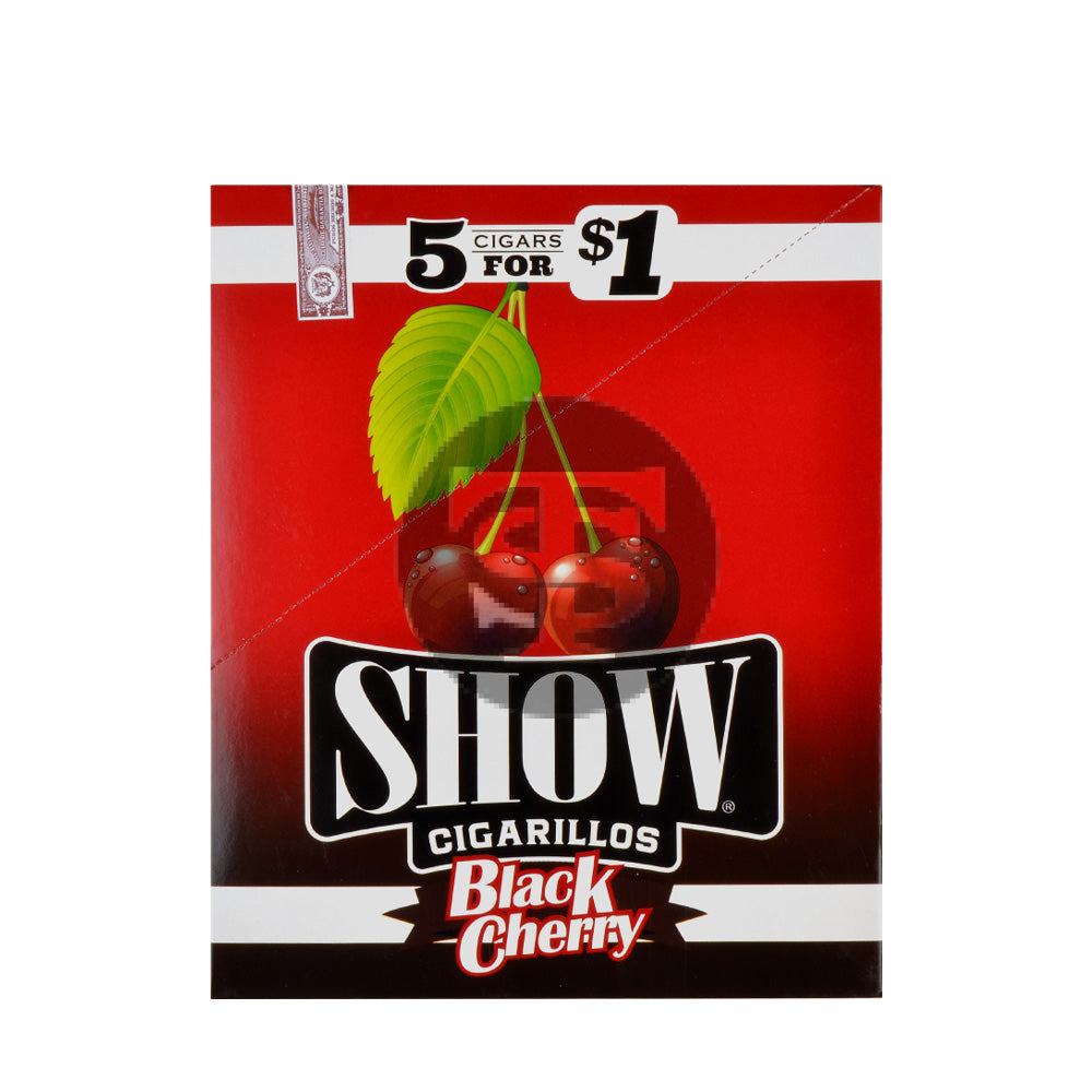 Show Cigarillos Black Cherry Pre Priced 15 Pouches of 5