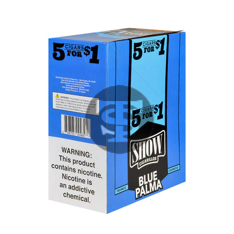 Show Cigarillos Blue Palma Pre Priced 15 Pouches of 5