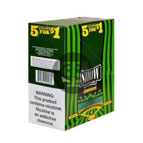 Show Cigarillos Diamond Pre Priced 15 Pouches of 5