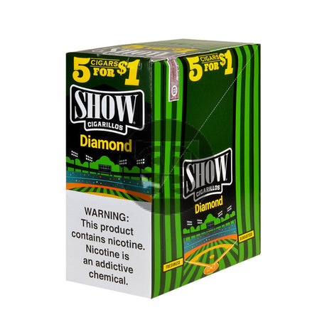 Show Cigarillos Diamond Pre Priced 15 Pouches of 5