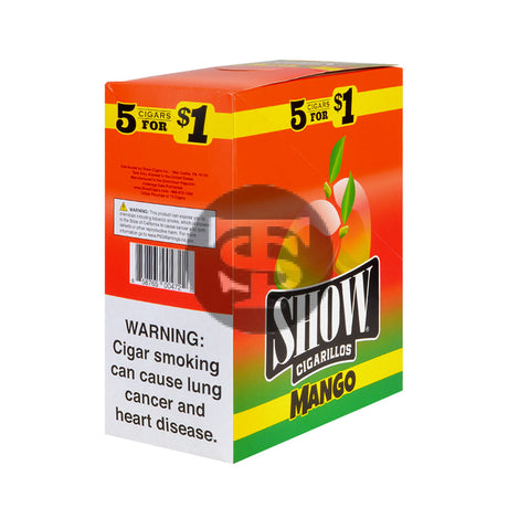 Show Cigarillos Mango Pre Priced 15 Pouches of 5