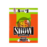 Show Cigarillos Peach Mango TaTa Pre Priced 15 Pouches of 5