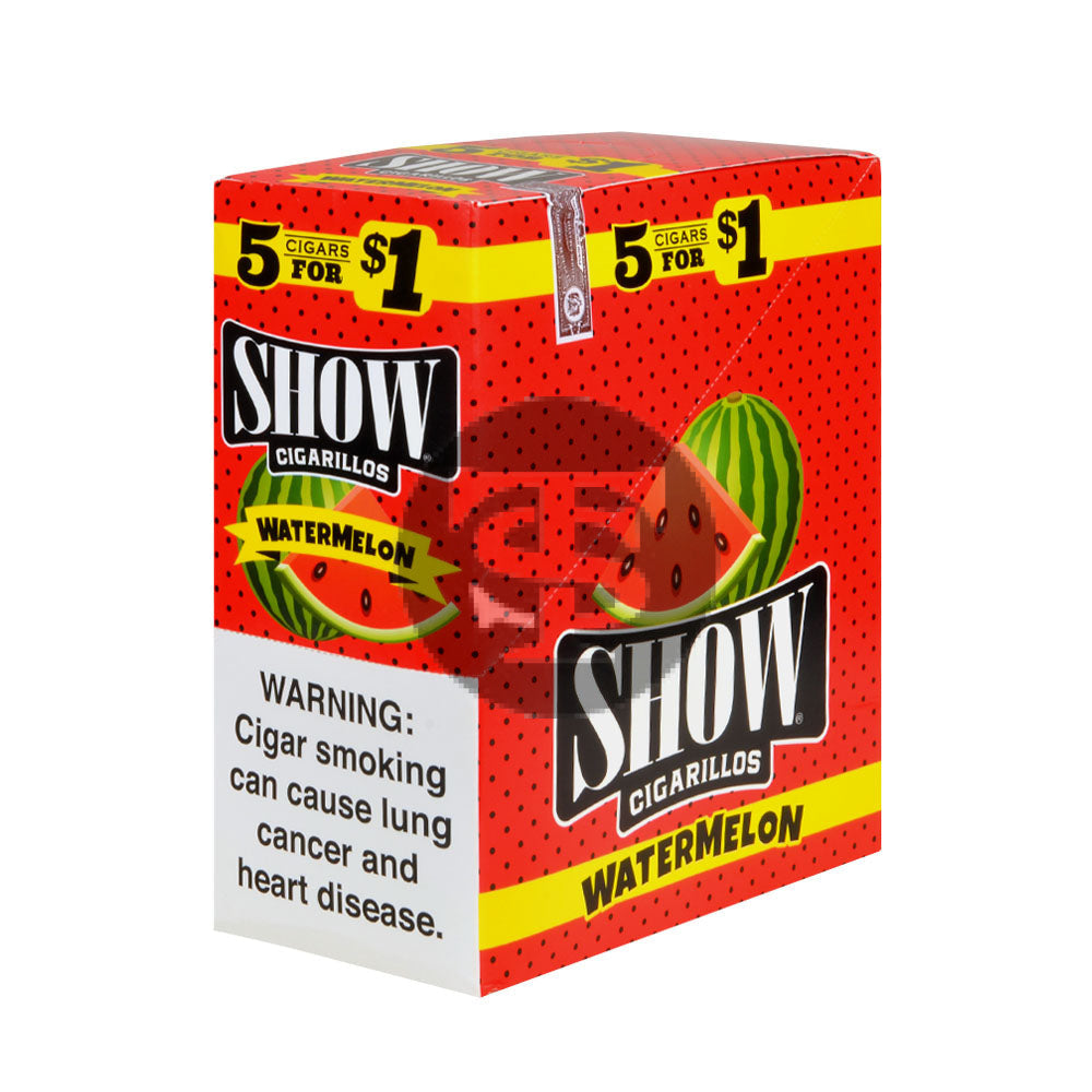 Show Cigarillos Watermelon Pre Priced 15 Pouches of 5