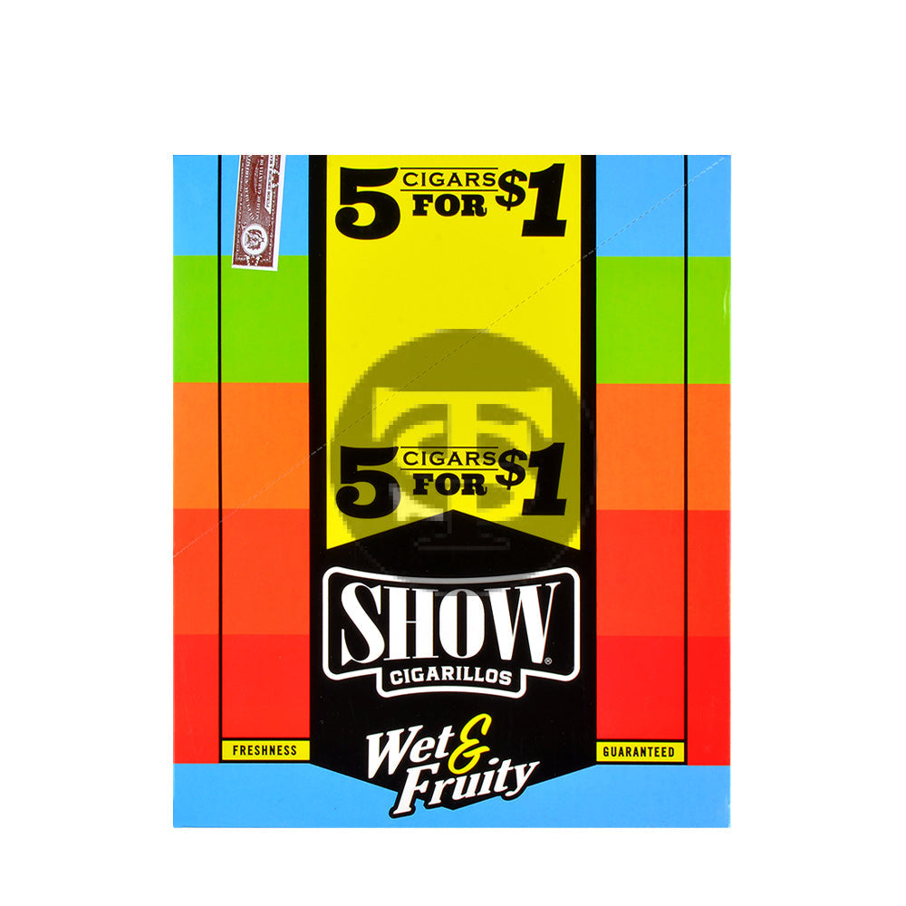 Show Cigarillos Wet & Fruity Pre Priced 15 Pouches of 5