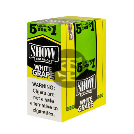 Show Cigarillos White Grape Pre Priced 15 Pouches of 5