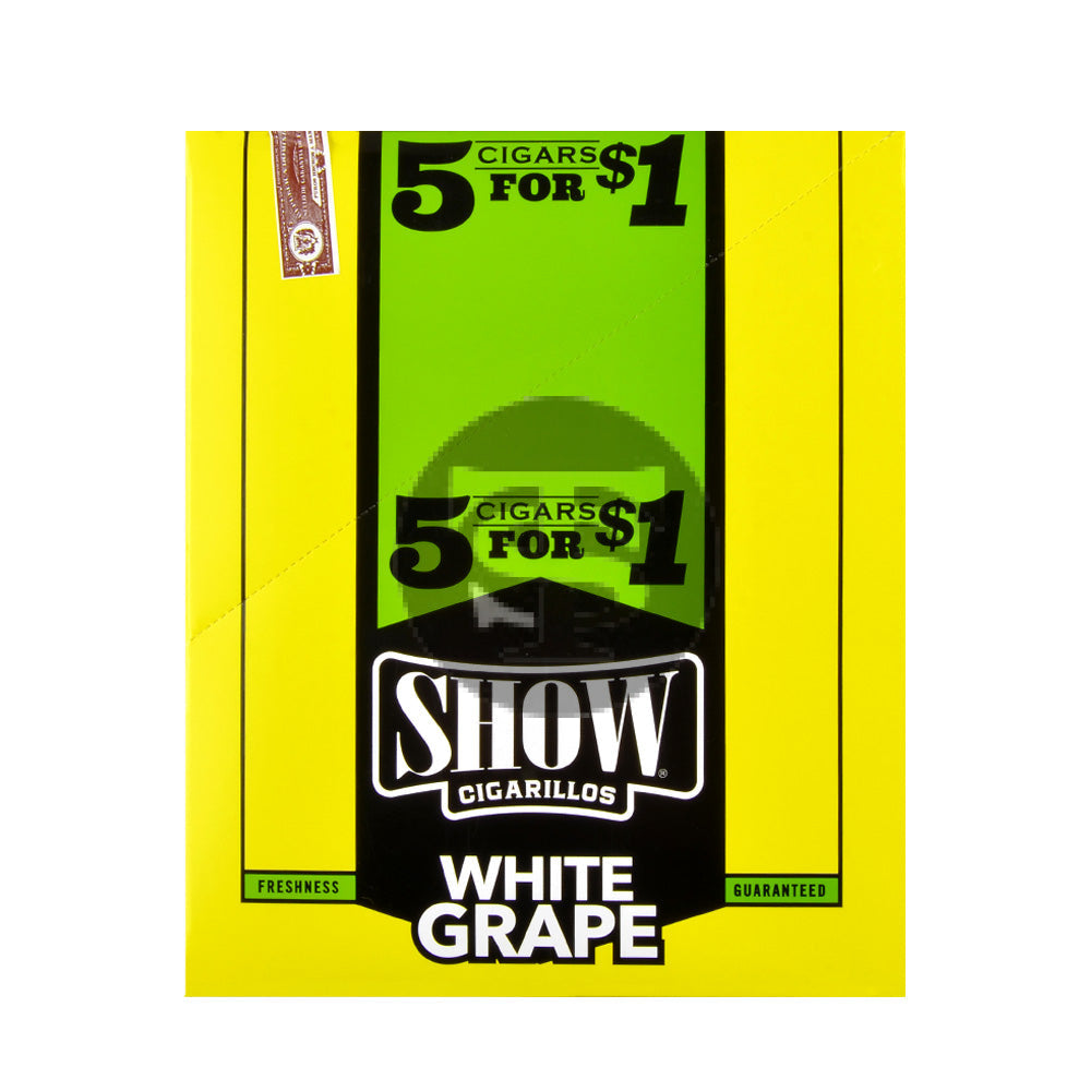 Show Cigarillos White Grape Pre Priced 15 Pouches of 5