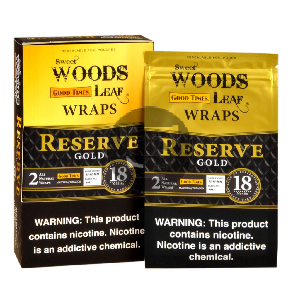 Sweet Woods Leaf Reserve Gold Wraps 20 packs of 2