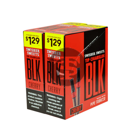 Swisher Sweets BLK Tip Cigarillos $1.29 Cherry 30 pouches of 2