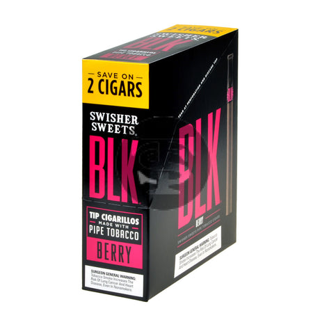 Swisher Sweets BLK Tip Cigarillos 15 pouches of 2 Berry 1