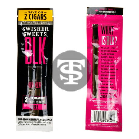 Swisher Sweets BLK Tip Cigarillos 15 pouches of 2 Berry 2