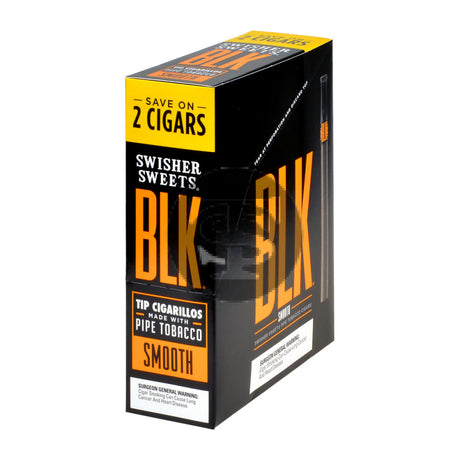 Swisher Sweets BLK Tip Cigarillos 15 pouches of 2 Smooth 1