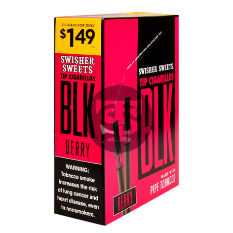 Swisher Sweets BLK Tip Cigarillos 2 for $1.49 Berry 15 pouches of 2